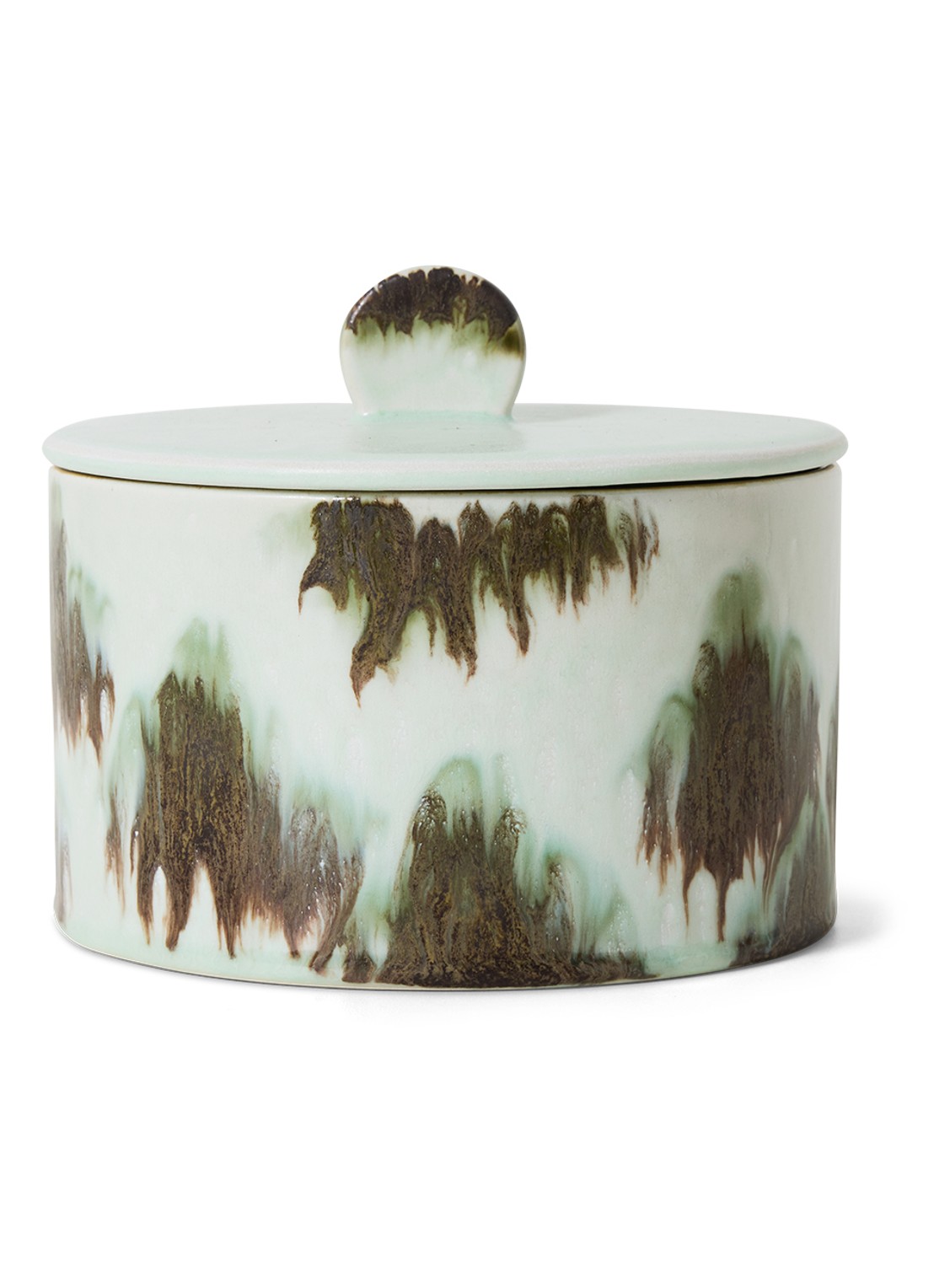 HKliving 70's Tide koektrommel 17 cm - voorkant groen