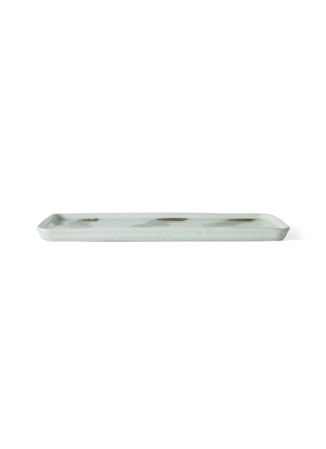 HKliving 70s Ceramics cakeschaal 31,5 x 13,5 cm - achterkant 6 mint