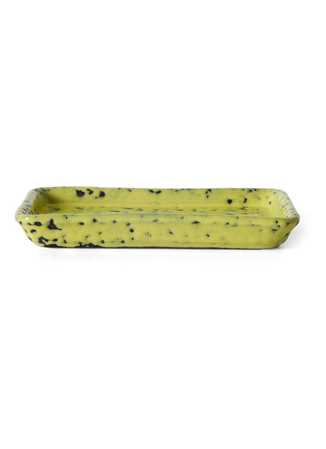 HKliving 70s Ceramics Corn XS serveerschaal 7,7 x 13,6 cm - achterkant 6 geel