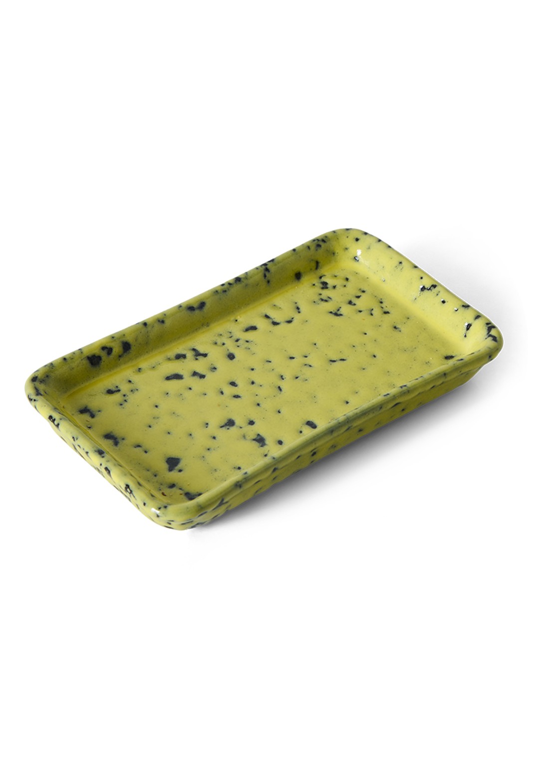 HKliving 70s Ceramics Corn XS serveerschaal 7,7 x 13,6 cm - voorkant 2 geel