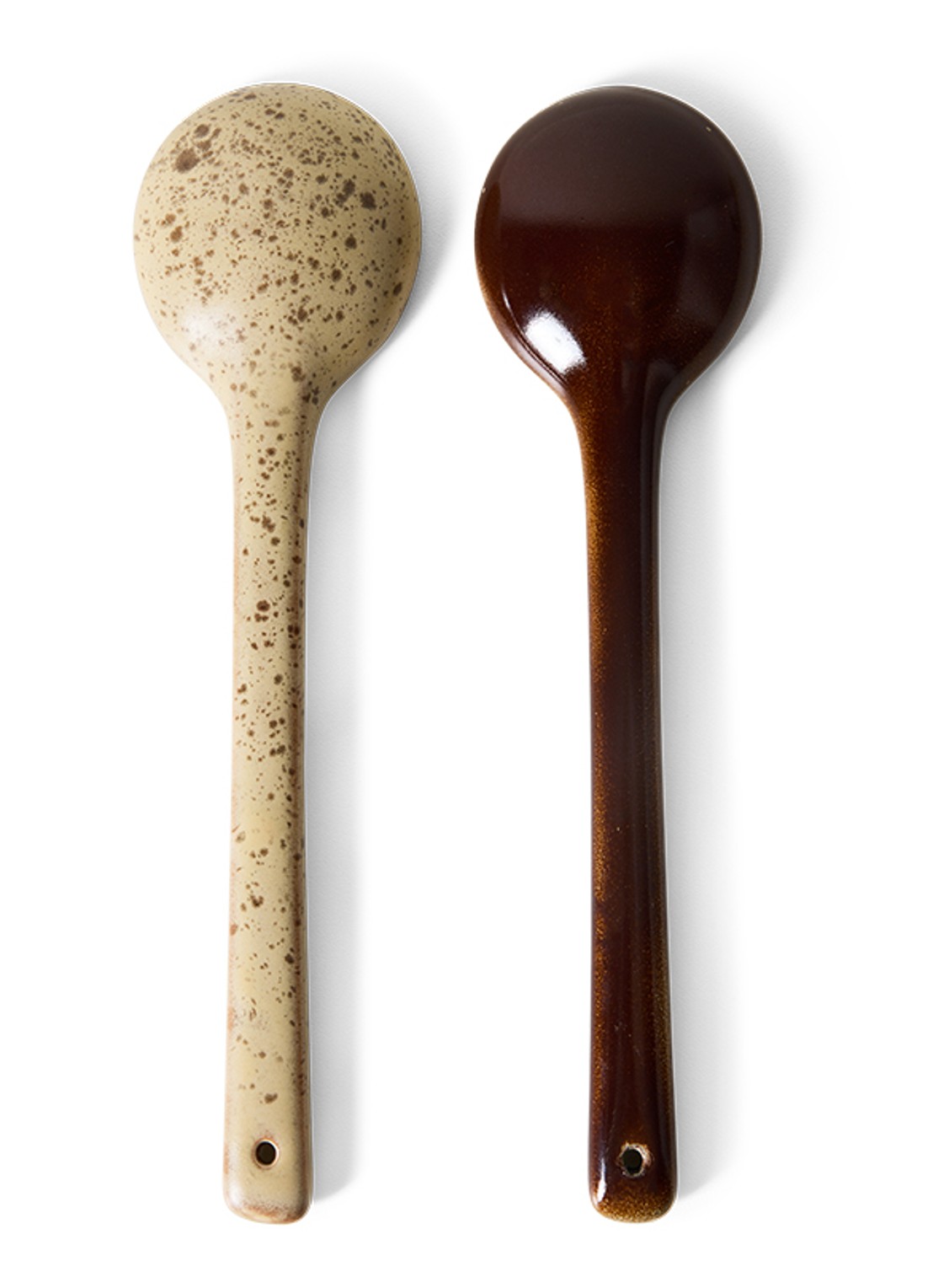 HKliving 70s Ceramics Hills opschepbestek set van 2 - voorkant 5 multicolor