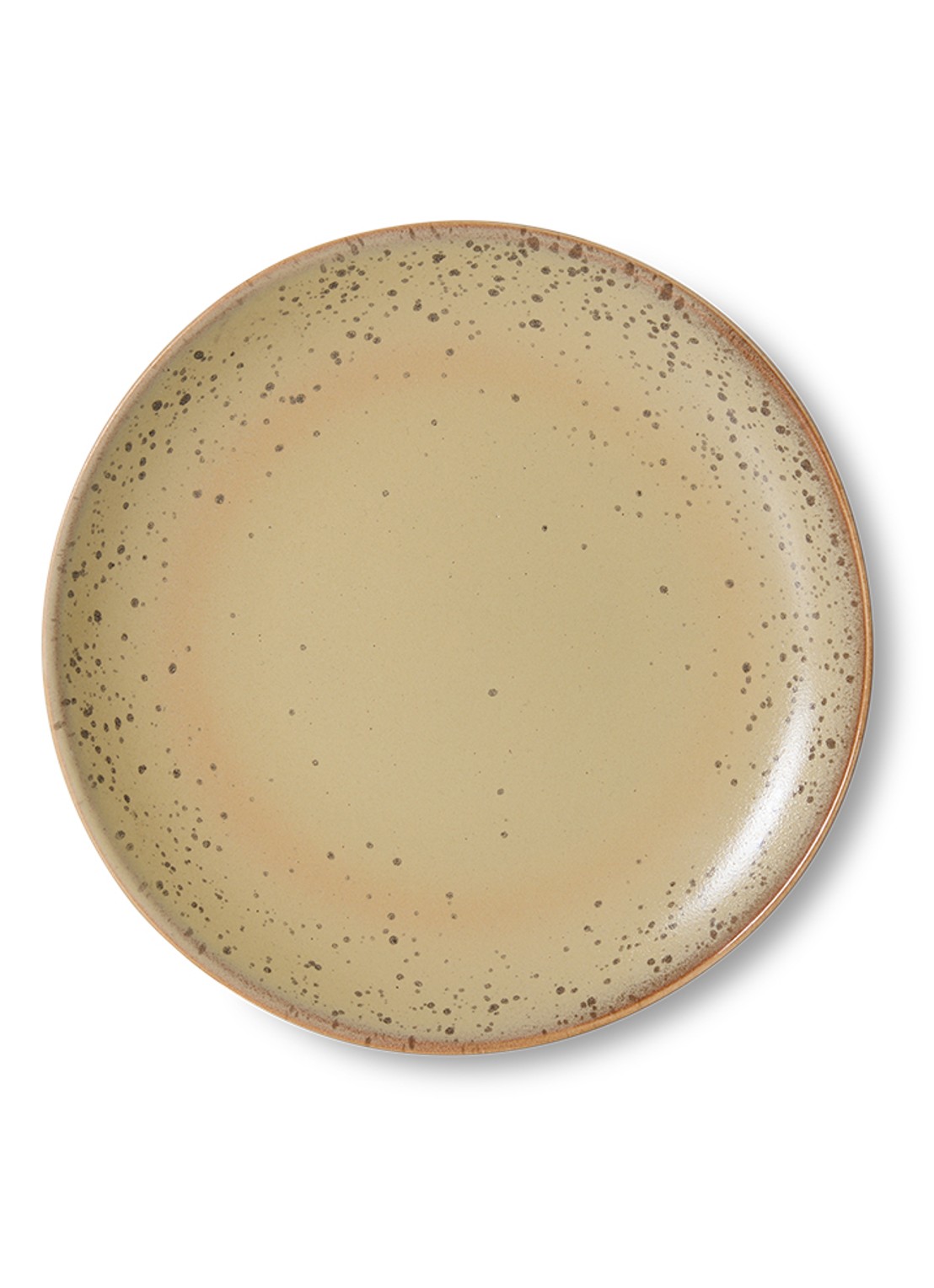 HKliving 70s Ceramics ontbijtbord 22 cm set van 2 - voorkant 3 zand