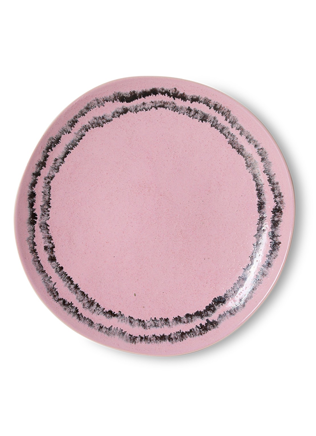 HKliving 70s Ceramics: ontbijtbord 22 cm set van 2 - voorkant 2 roze