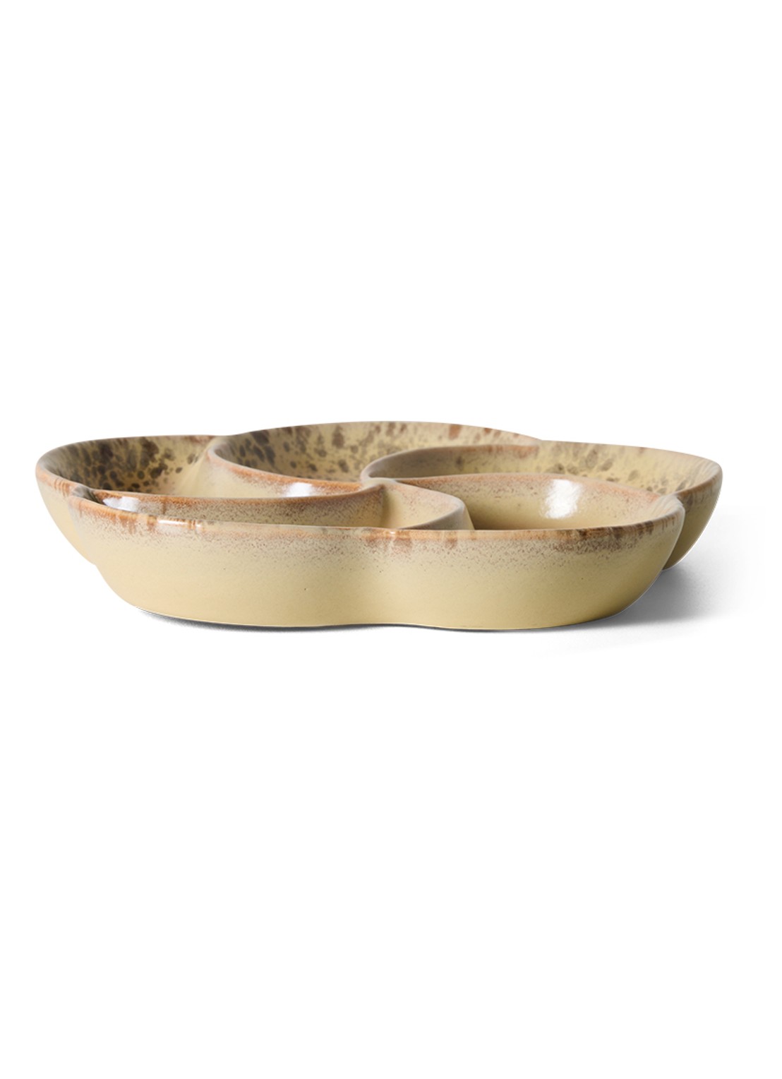 HKliving 70s Ceramics serveerschaal 20 cm - achterkant 4 zand