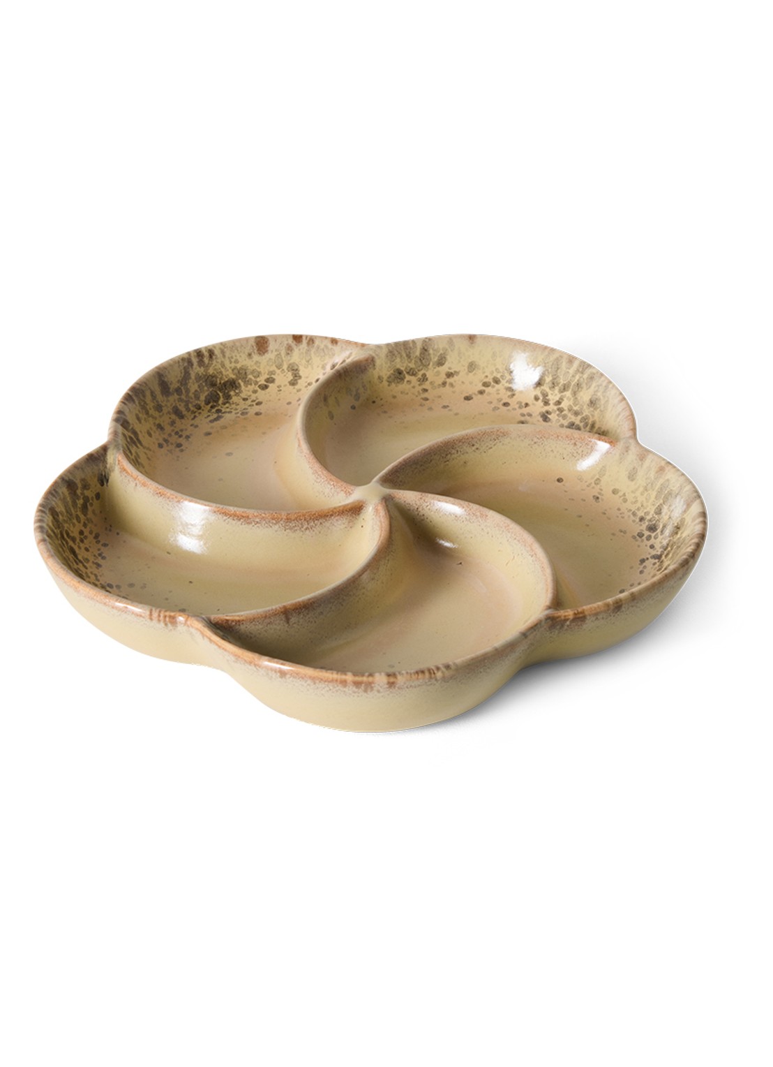 HKliving 70s Ceramics serveerschaal 20 cm - voorkant 2 zand