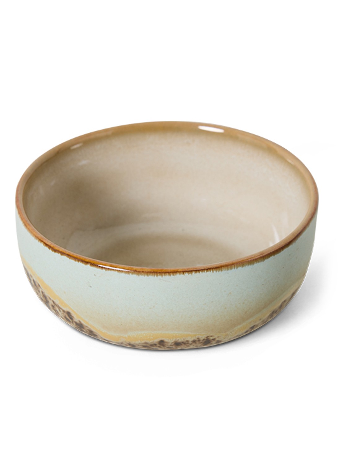 HKliving 70s ceramics: tapas bowl, shell - voorkant 3 multicolor