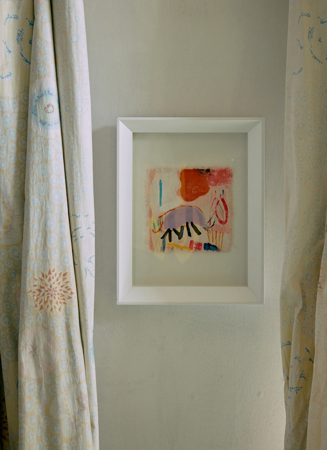 HKliving Abstract Framed, Scribbles wanddecoratie 37,5 x 29,5 cm - achterkant wit