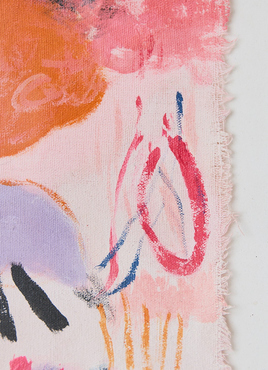 HKliving Abstract Framed, Scribbles wanddecoratie 37,5 x 29,5 cm - voorkant 4 wit