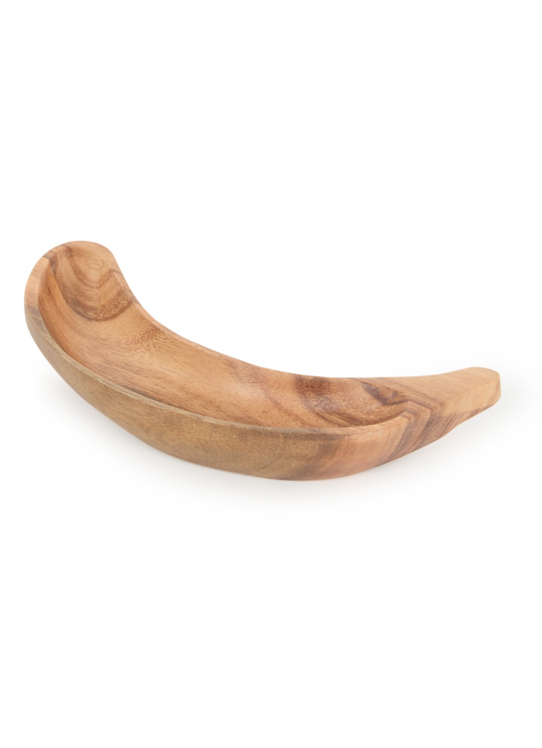 HKliving Acacia fruitschaal banaan 22 cm - voorkant bruin