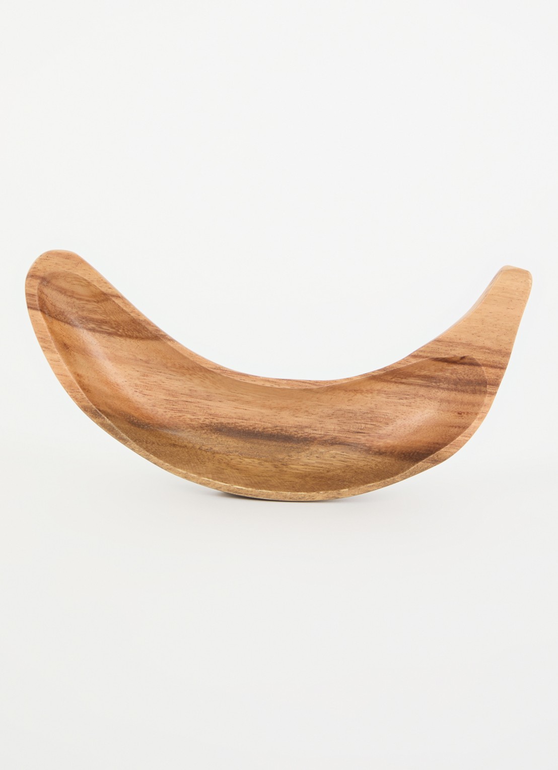 HKliving Acacia fruitschaal banaan 22 cm - voorkant 2 bruin