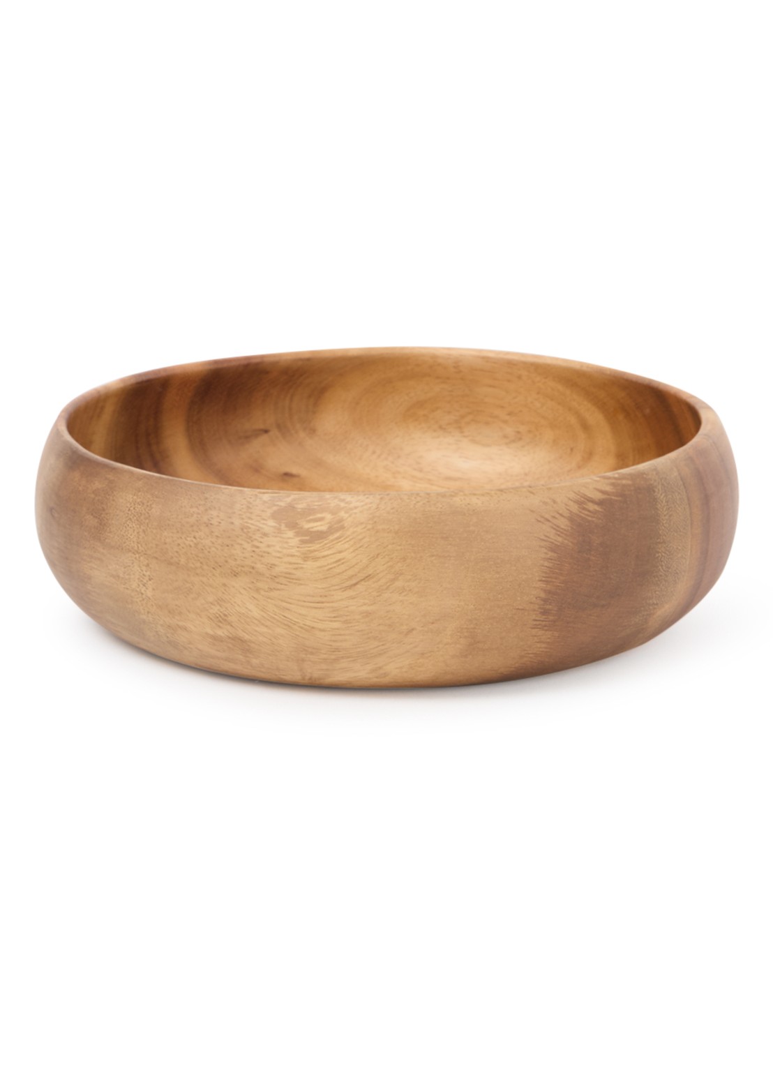 HKliving Acacia serveerschaal 25,5 cm - voorkant bruin