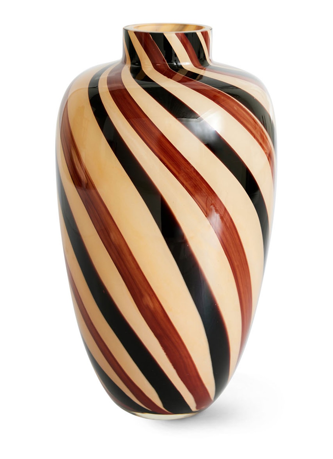 HKliving Affogato vaas 38,5 cm - voorkant beige