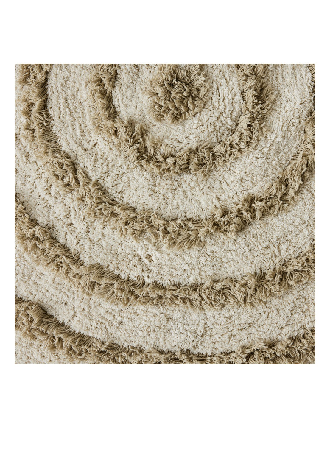 HKliving Badmat ø120 cm - detail 2 khaki