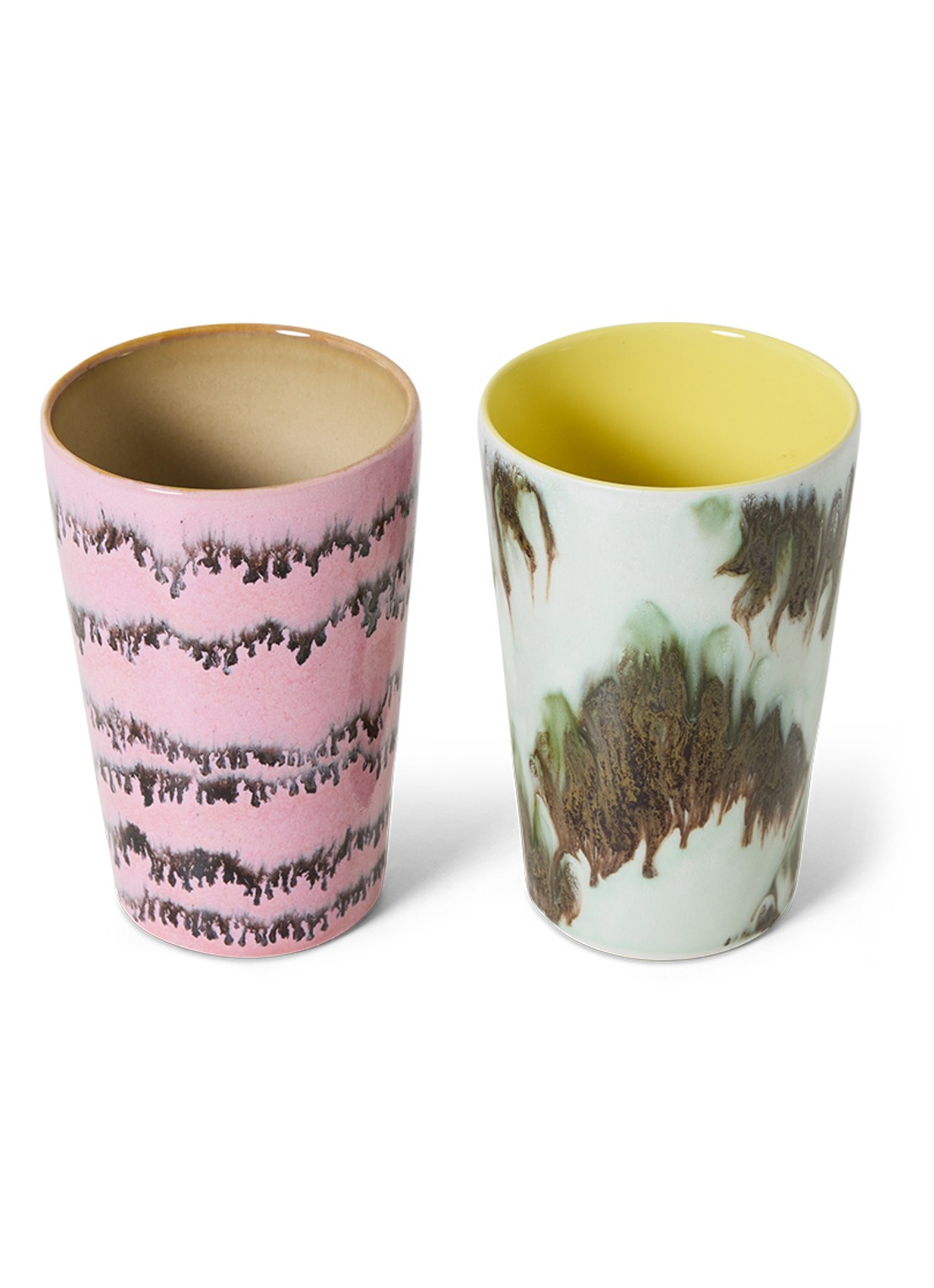HKliving Baroque mok set van 2 - detail 3 roze