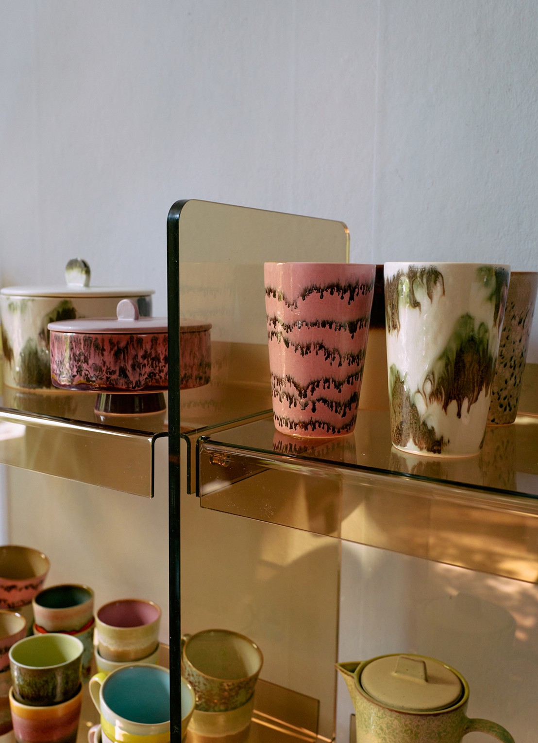 HKliving Baroque mok set van 2 - detail 4 roze