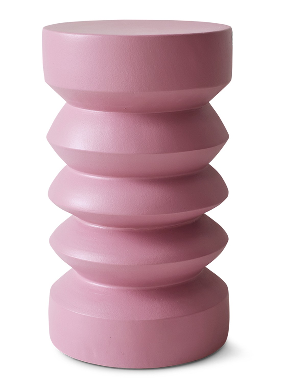 HKliving Bijzettafel 41 x Ø23 cm - voorkant 2 roze