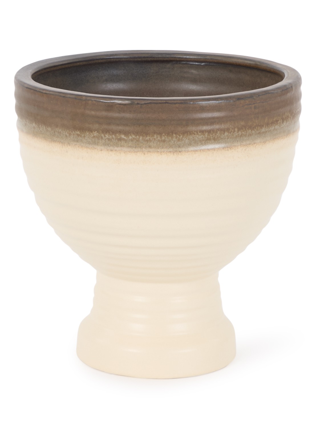HKliving Bloempot voor binnen Ø36 cm - voorkant creme