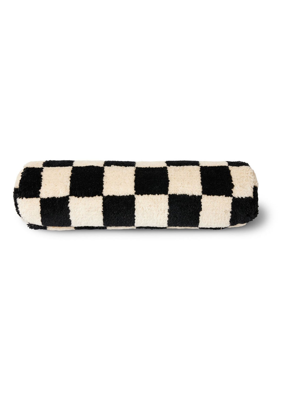 HKliving Bolster sierkussen 50 x 13 cm  - voorkant zwart