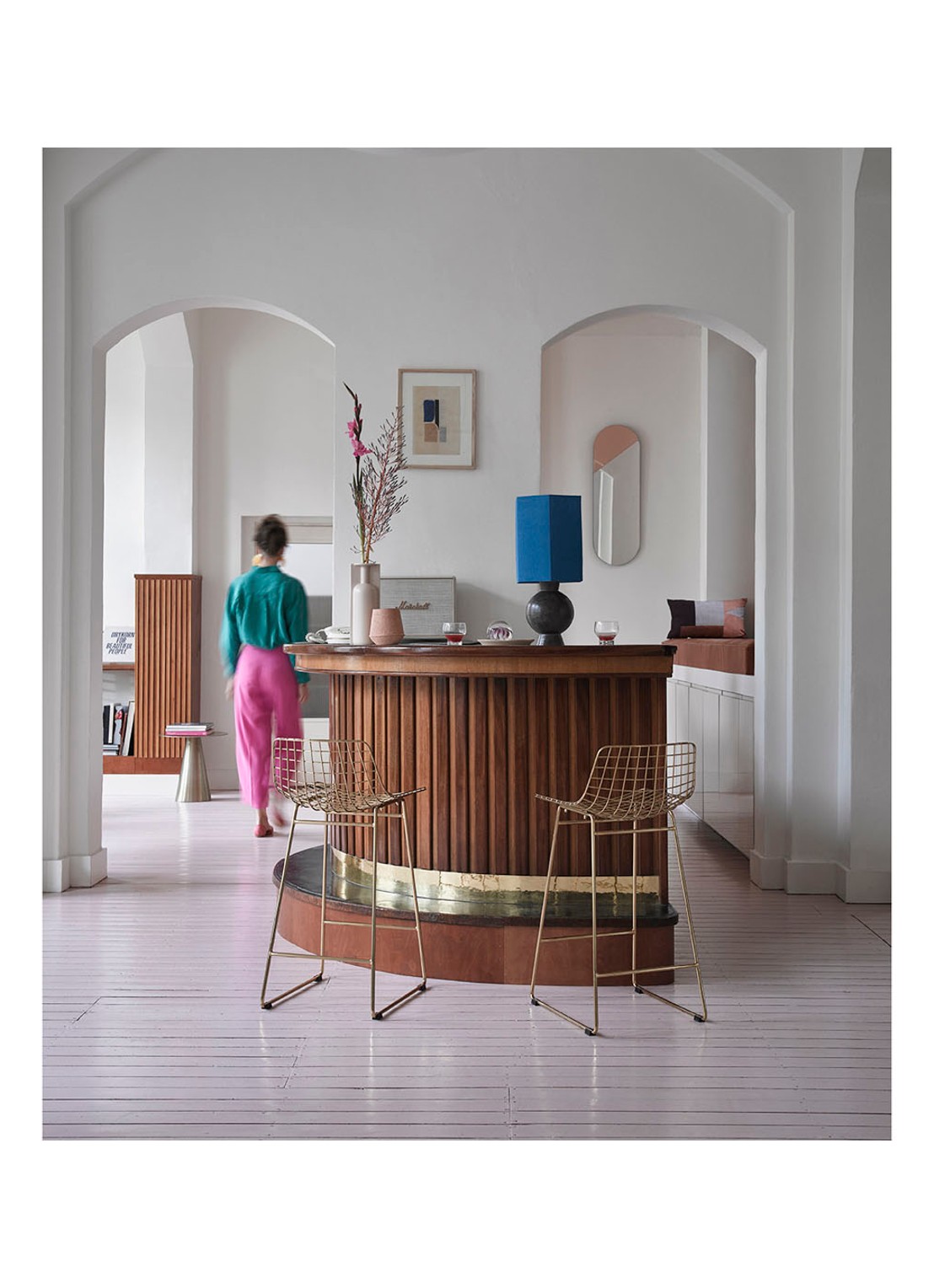 HKliving Brass bijzettafel 49 cm - detail 4 goud