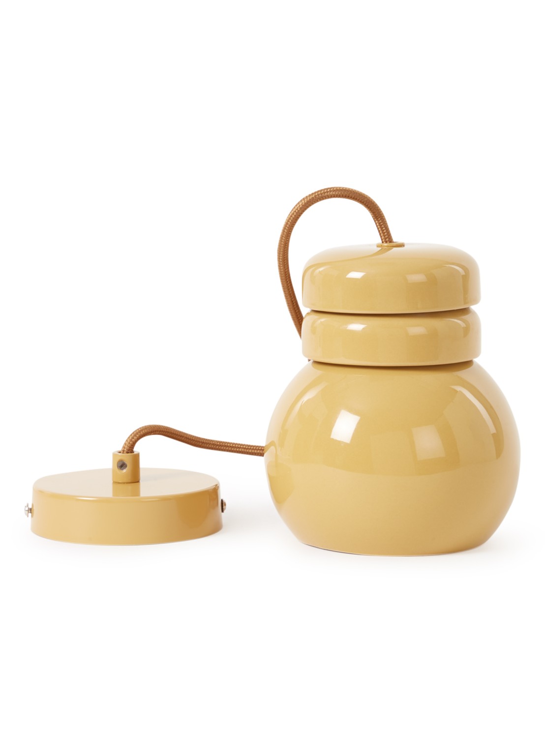 HKliving Bulb hanglamp Ø13 cm - voorkant geel