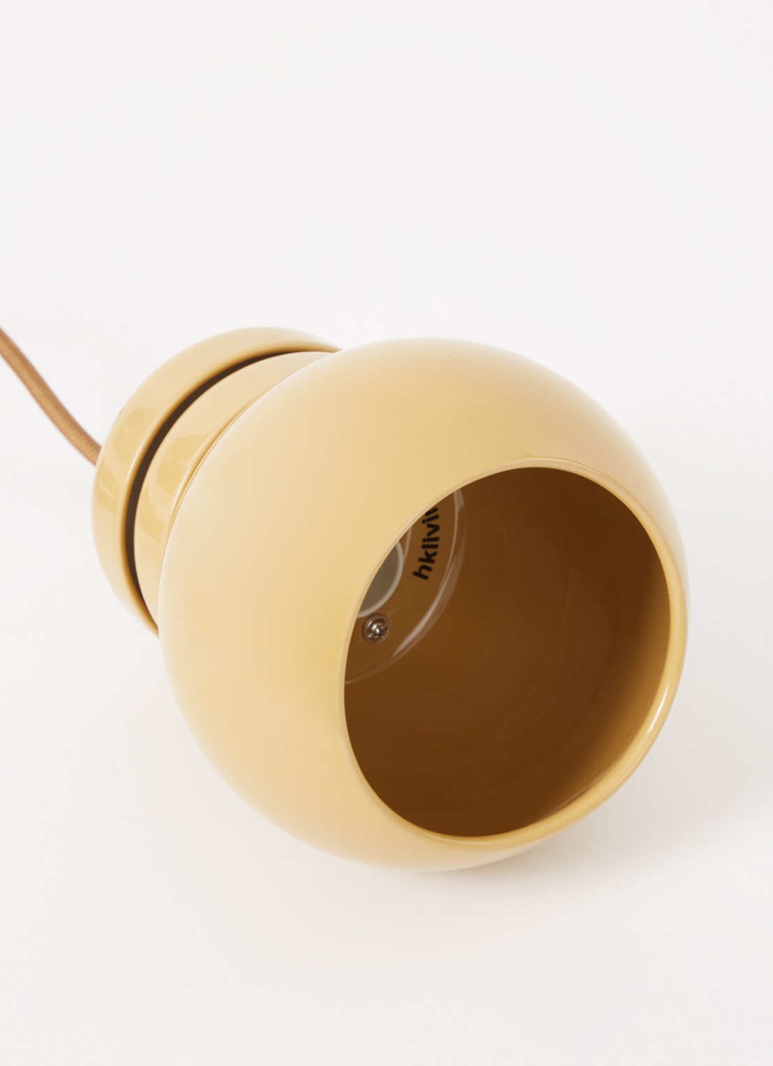 HKliving Bulb hanglamp Ø13 cm - voorkant 2 geel
