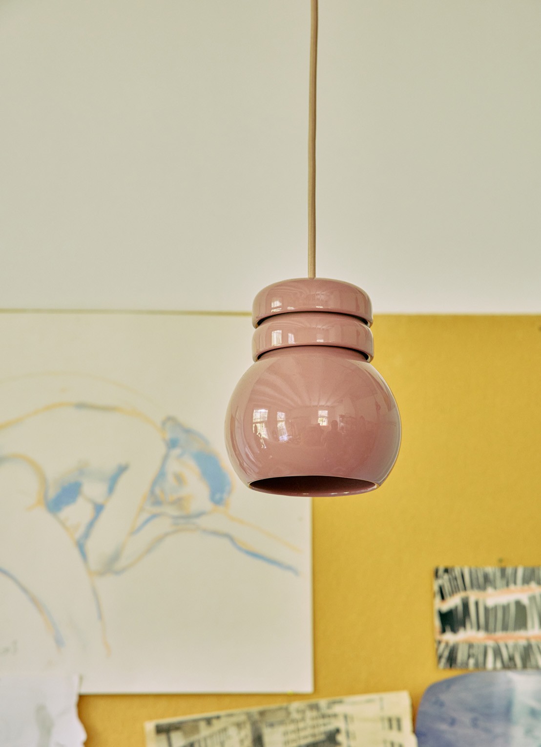 HKliving Bulb hanglamp 15,2 cm - detail 4 donkerrood