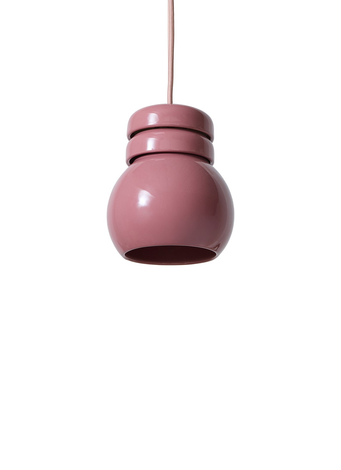 HKliving Bulb hanglamp 15,2 cm - voorkant 3 donkerrood
