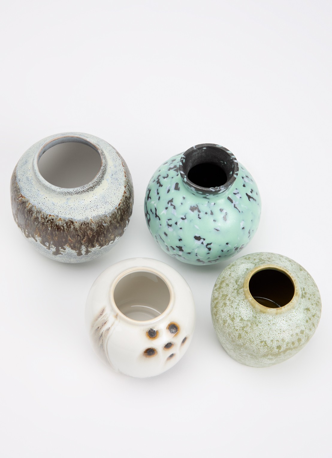 HKliving Canyon Small vazen set van 4 - voorkant 2 multicolor