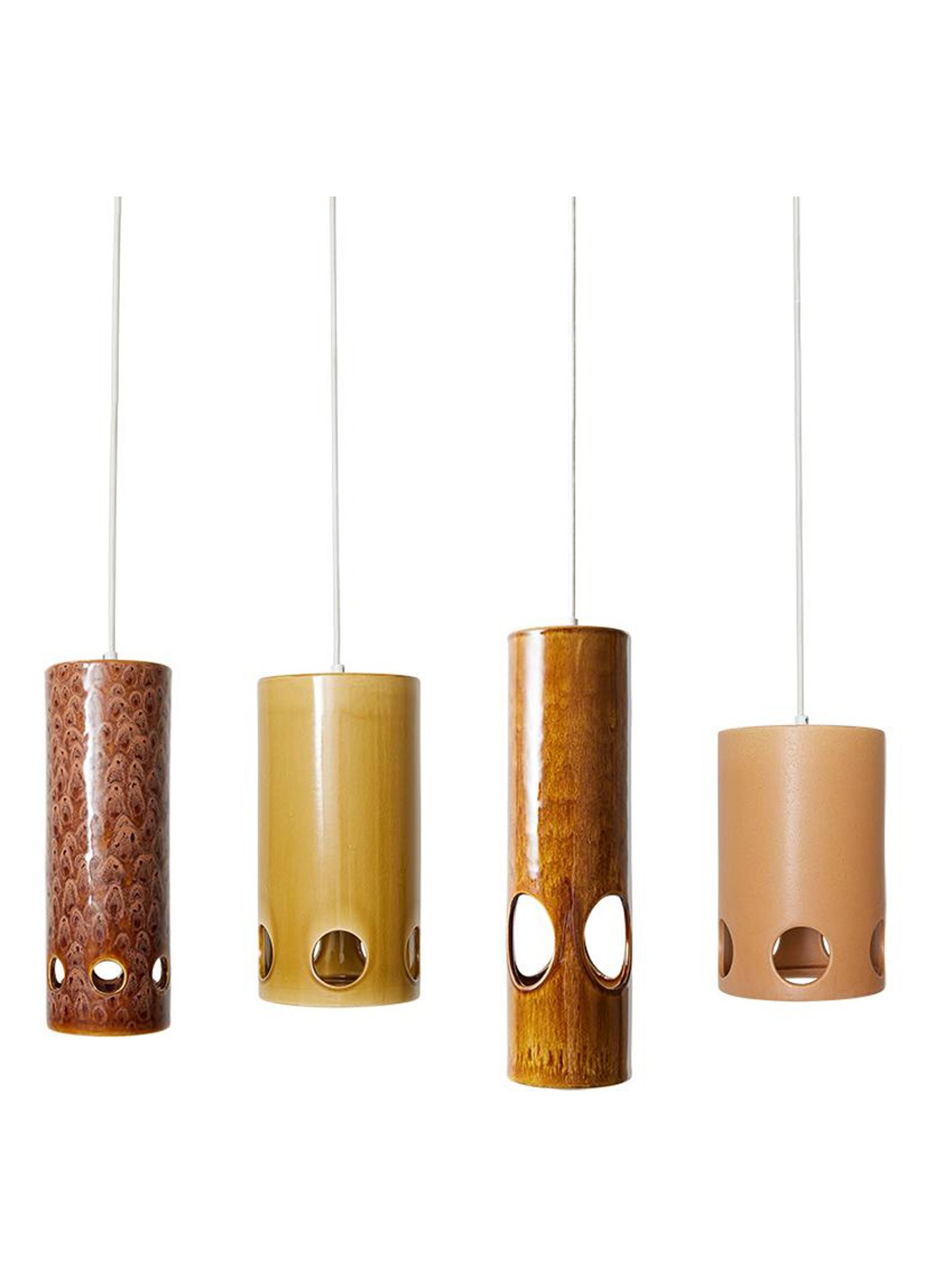 HKliving Ceramic hanglamp 29,5 cm - achterkant bruin