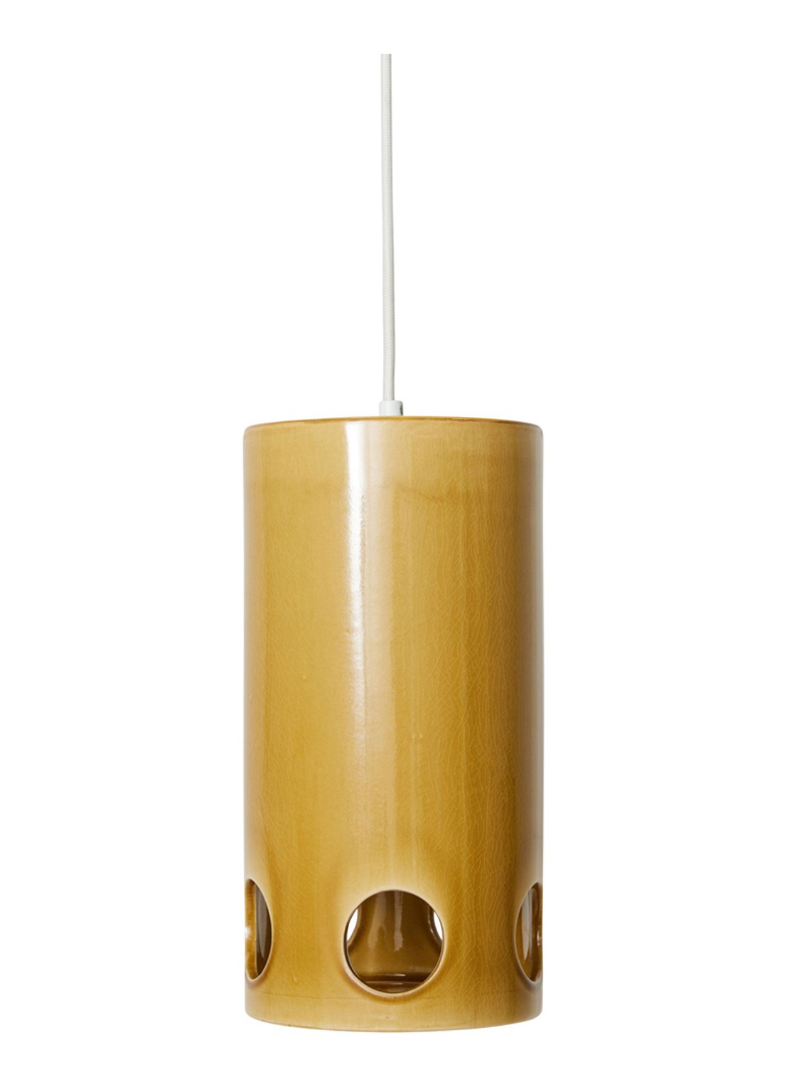 HKliving Ceramic hanglamp 29,5 cm - voorkant 2 bruin