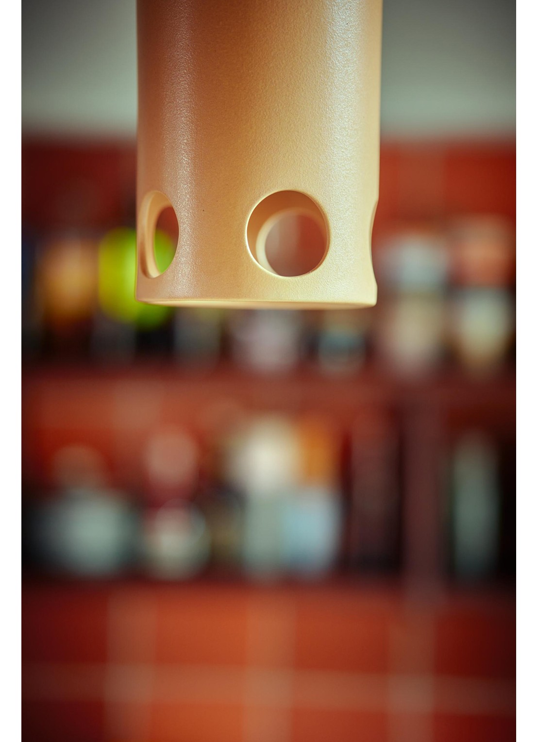 HKliving Ceramic hanglamp 29,5 cm - voorkant 3 bruin