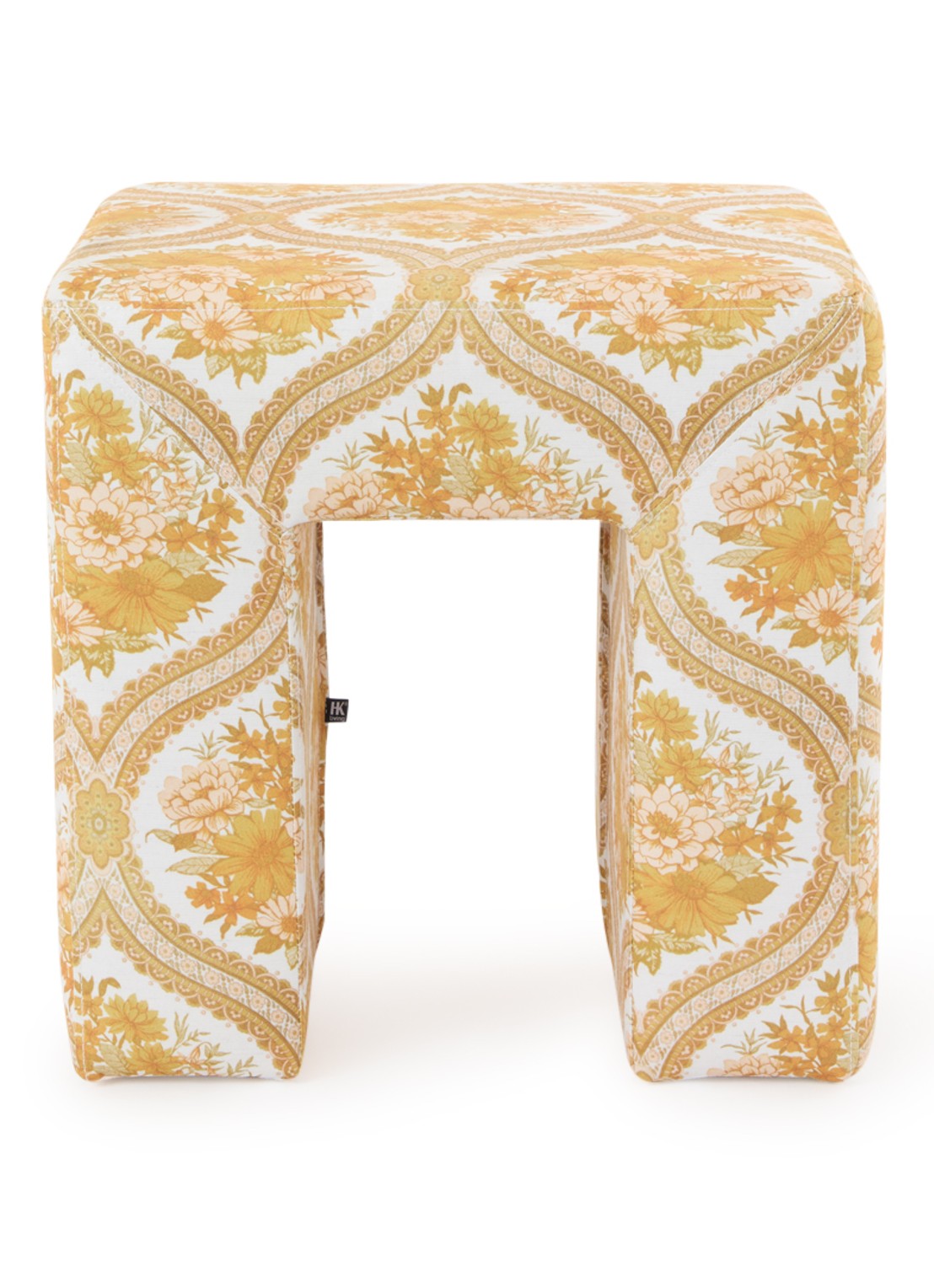 HKliving Chalet kruk 40 x 45 cm - voorkant okergeel