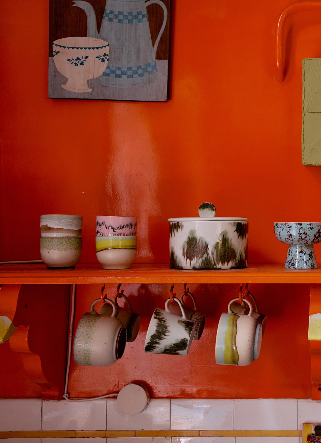 HKliving Chalk koffiekopje - detail 2 groen