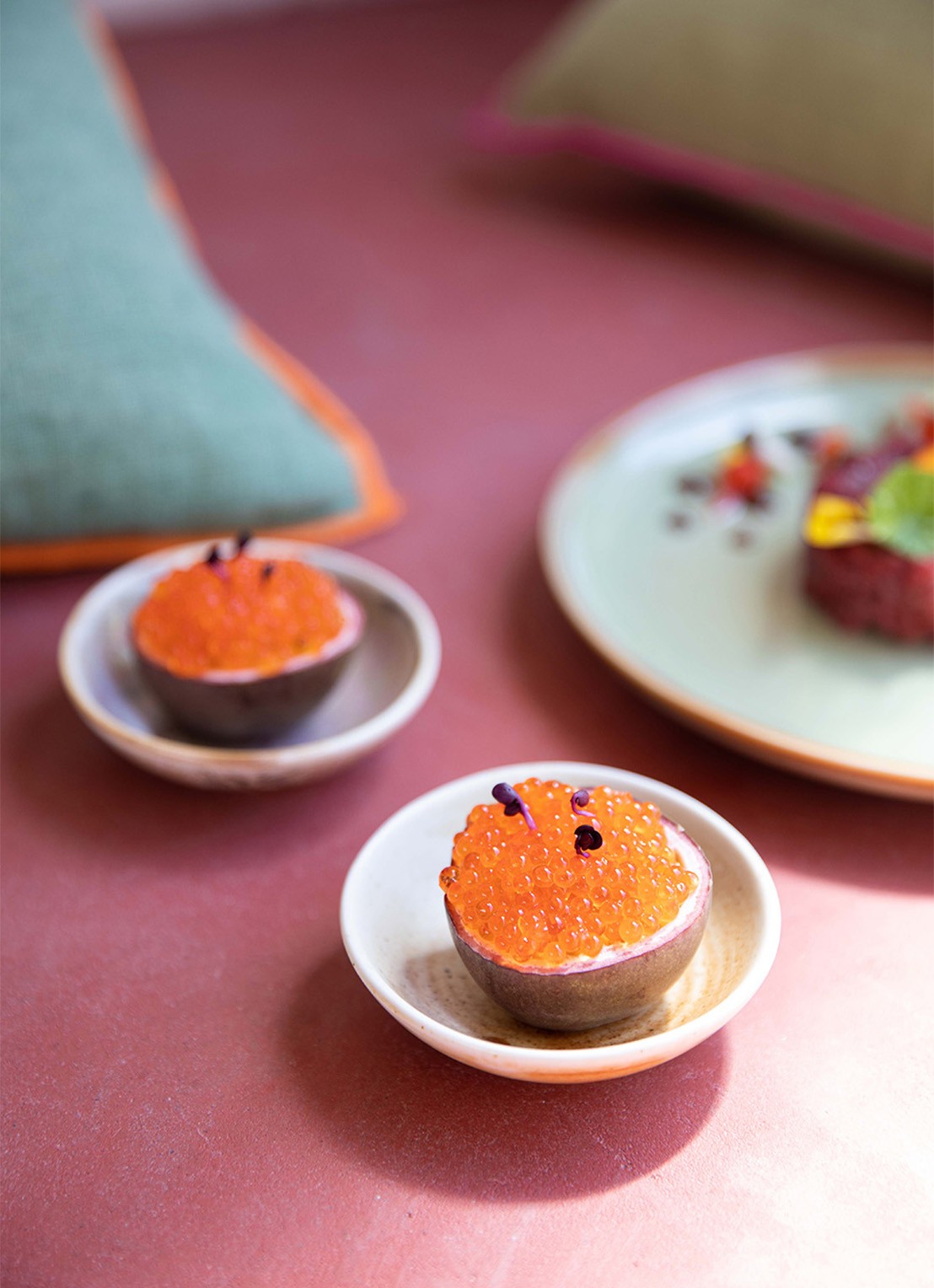HKliving Chef Ceramics dipschaal 9 cm - voorkant 2 vanillegeel