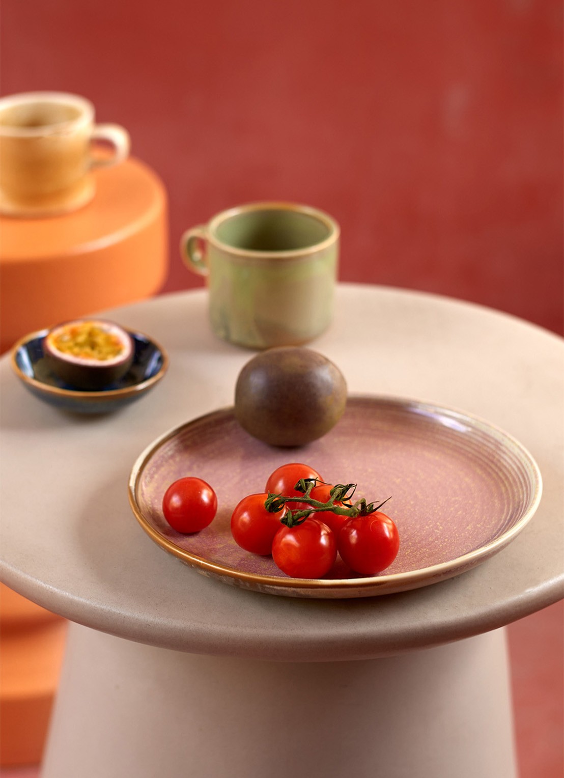 HKliving Chef ontbijtbord 20 cm - detail 5 oudroze