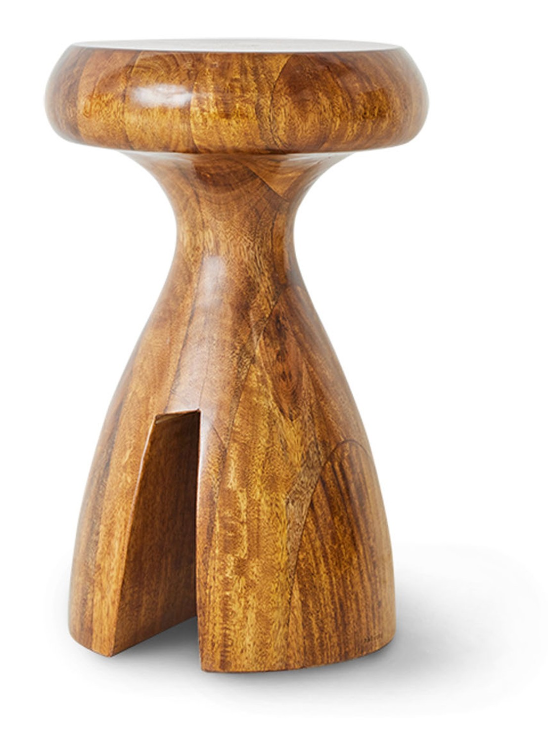 HKliving Chestnut kruk 33,8 cm - voorkant kastanjebruin