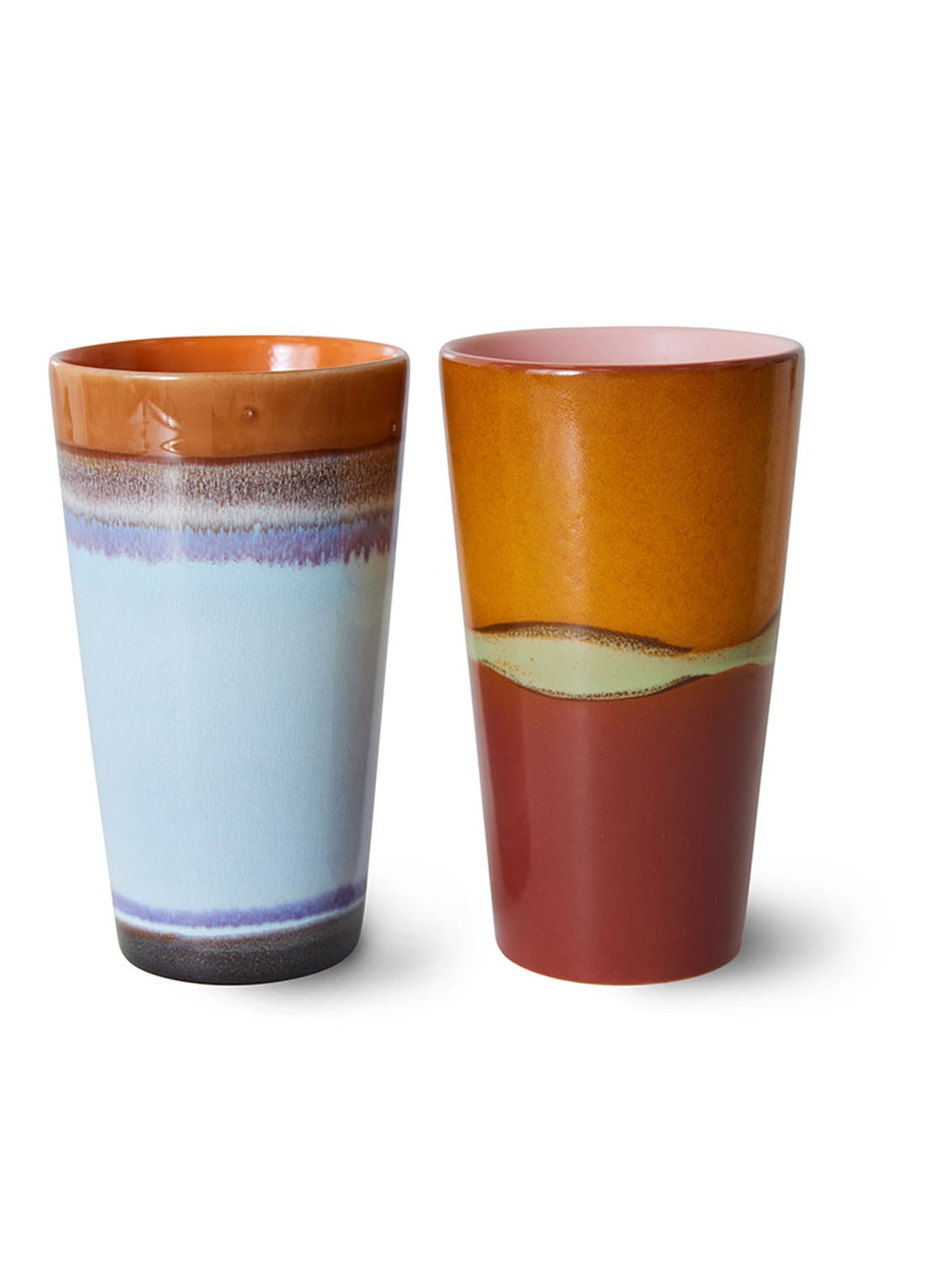 HKliving Clash koffiekopje 30 cl set van 2 - voorkant multicolor