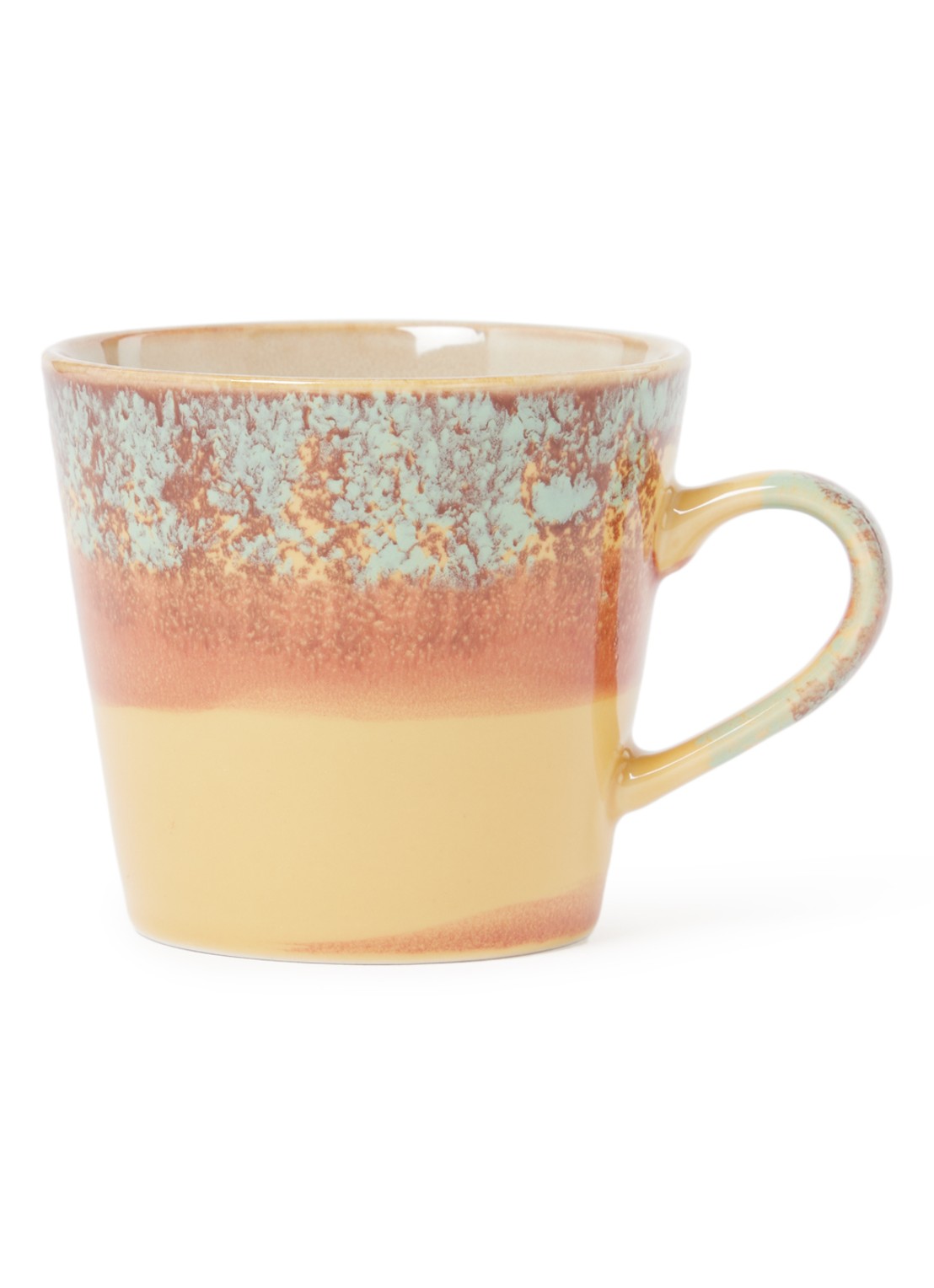 HKliving Cove cappuccino kopje 33 cl - voorkant okergeel