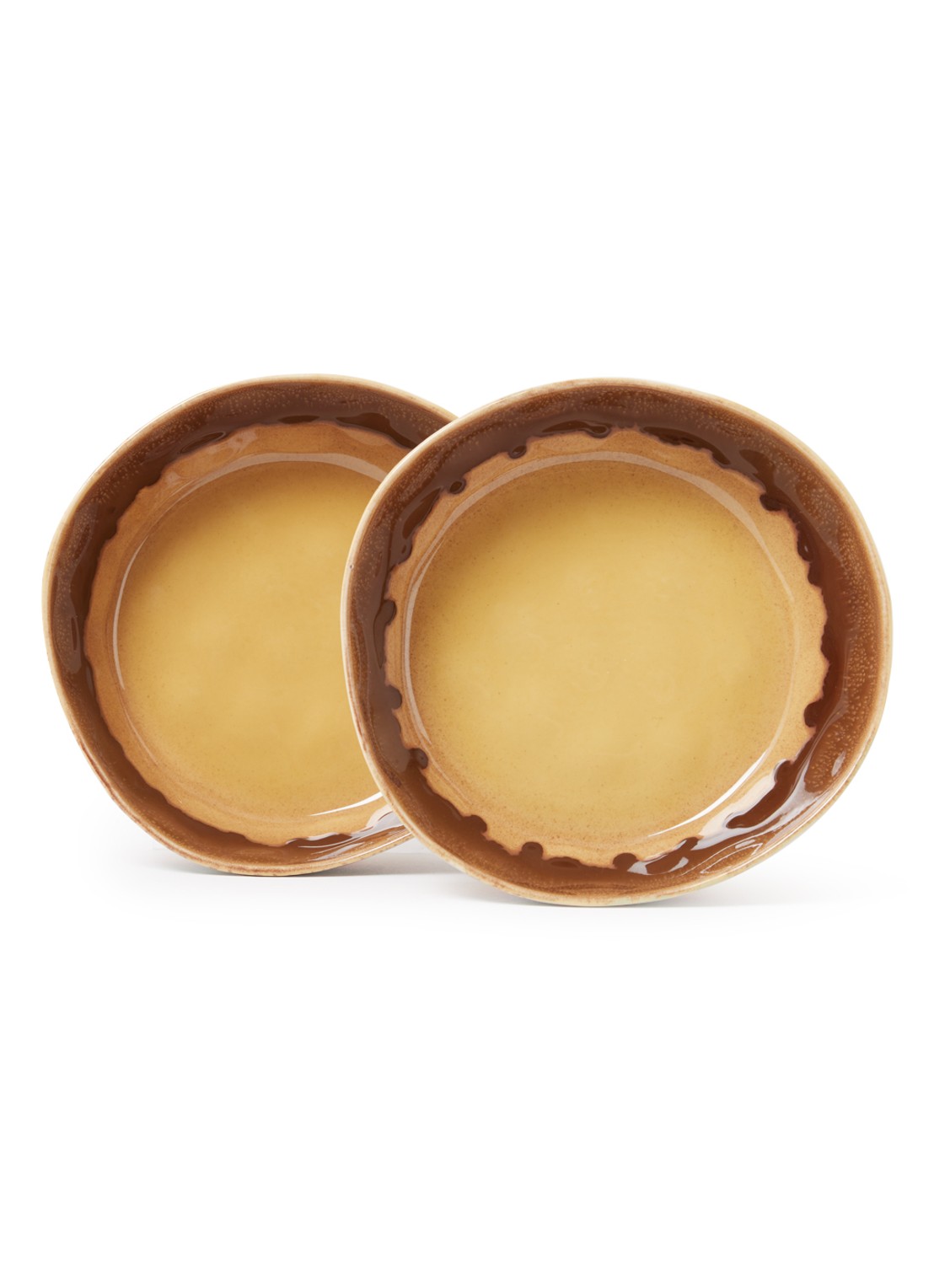 HKliving Cove pastabord 19,5 cm set van 2 - voorkant 3 multicolor