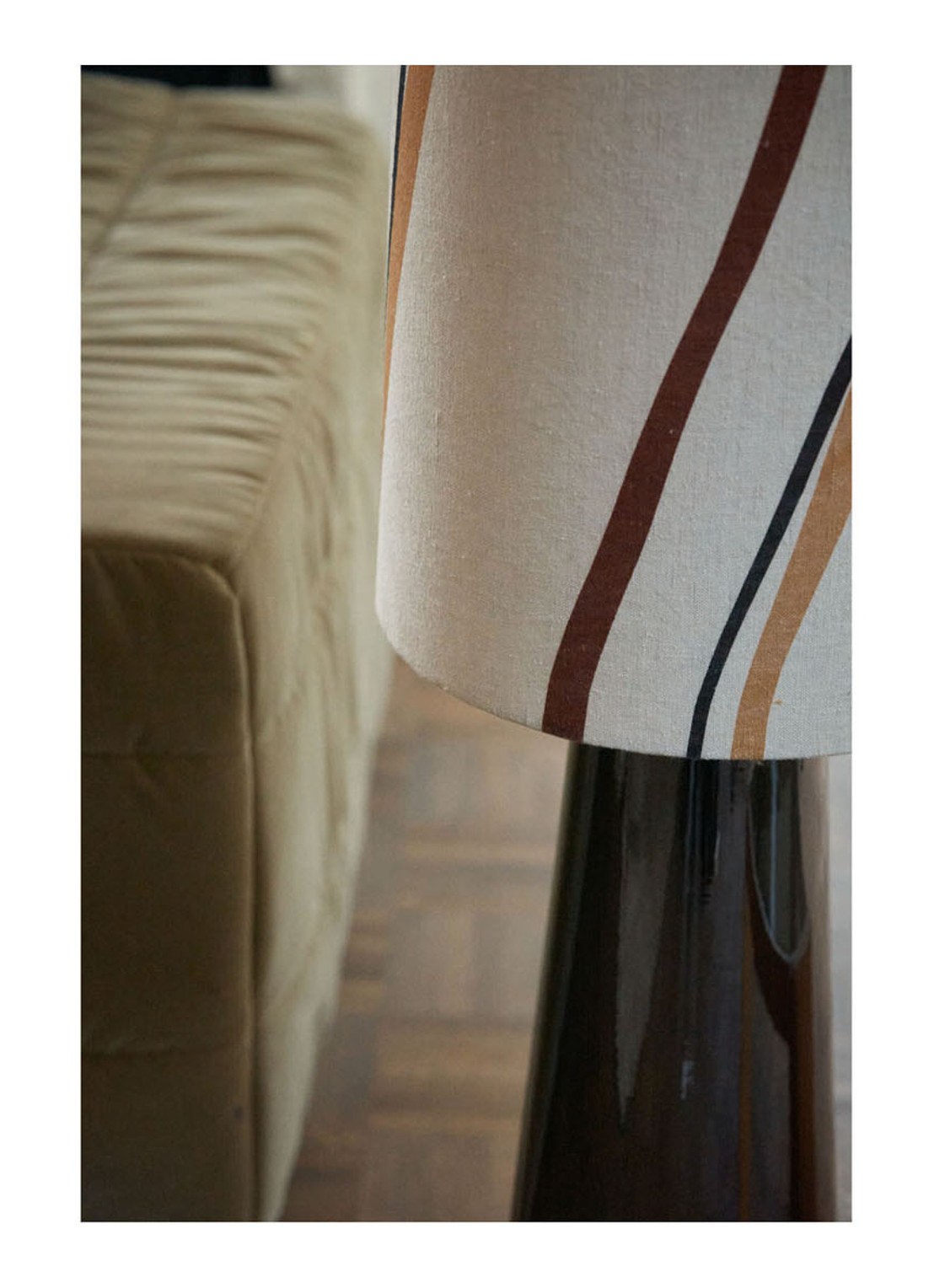 HKliving Cylinder Swirl lampenkap ø33 cm - voorkant 2 bruin