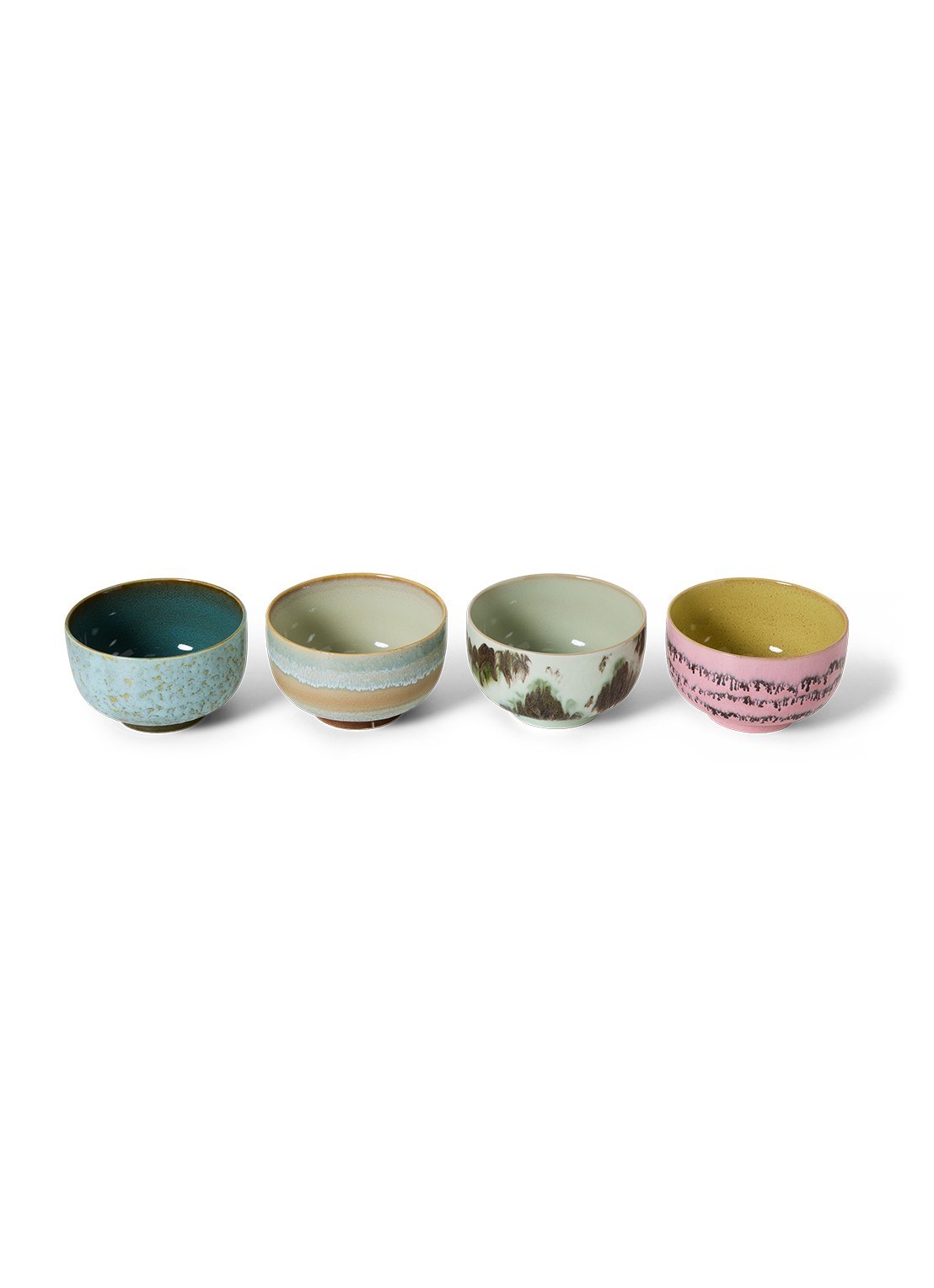 HKliving Dada noodle kom 13,5 cm set van 4 - detail 4 groen