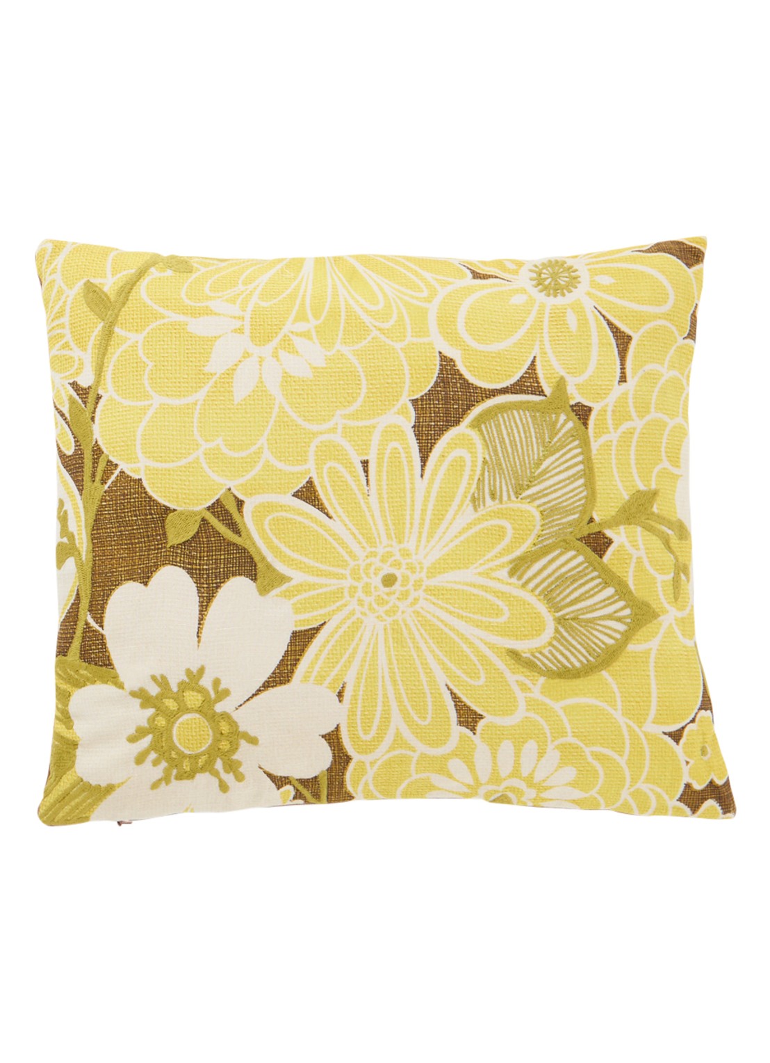 HKliving Daisy sierkussen 35 x 40 cm - voorkant 3 lime