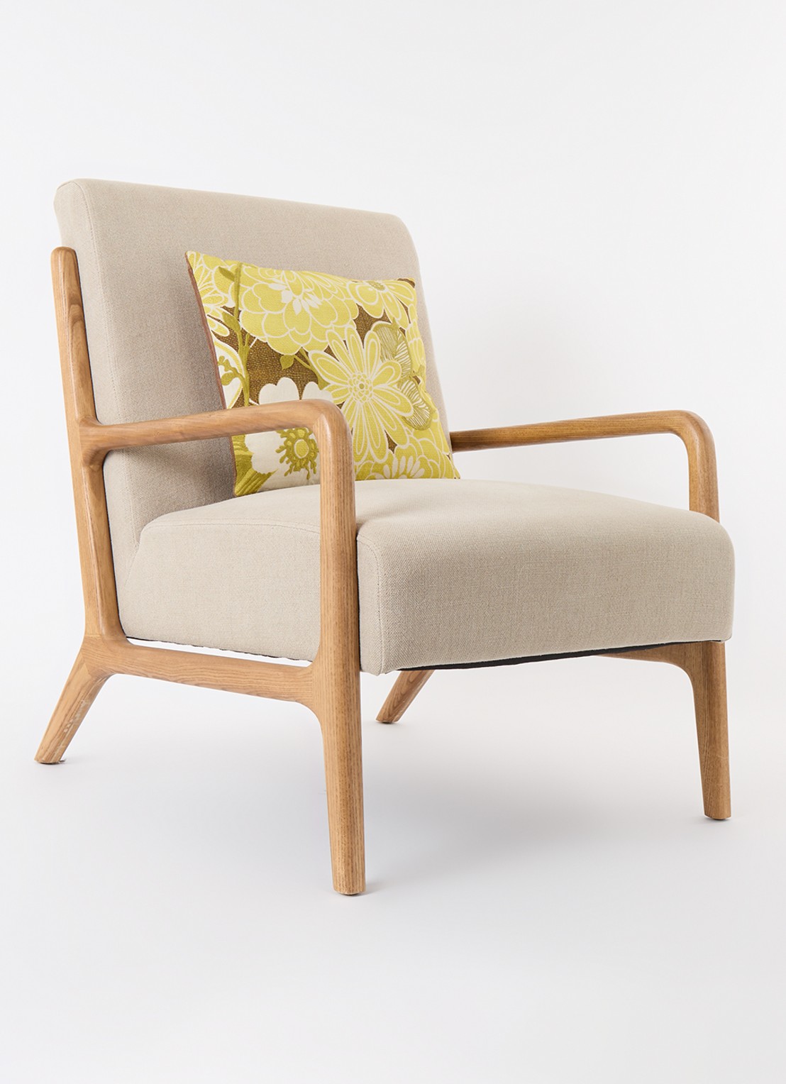 HKliving Daisy sierkussen 35 x 40 cm - voorkant 4 lime