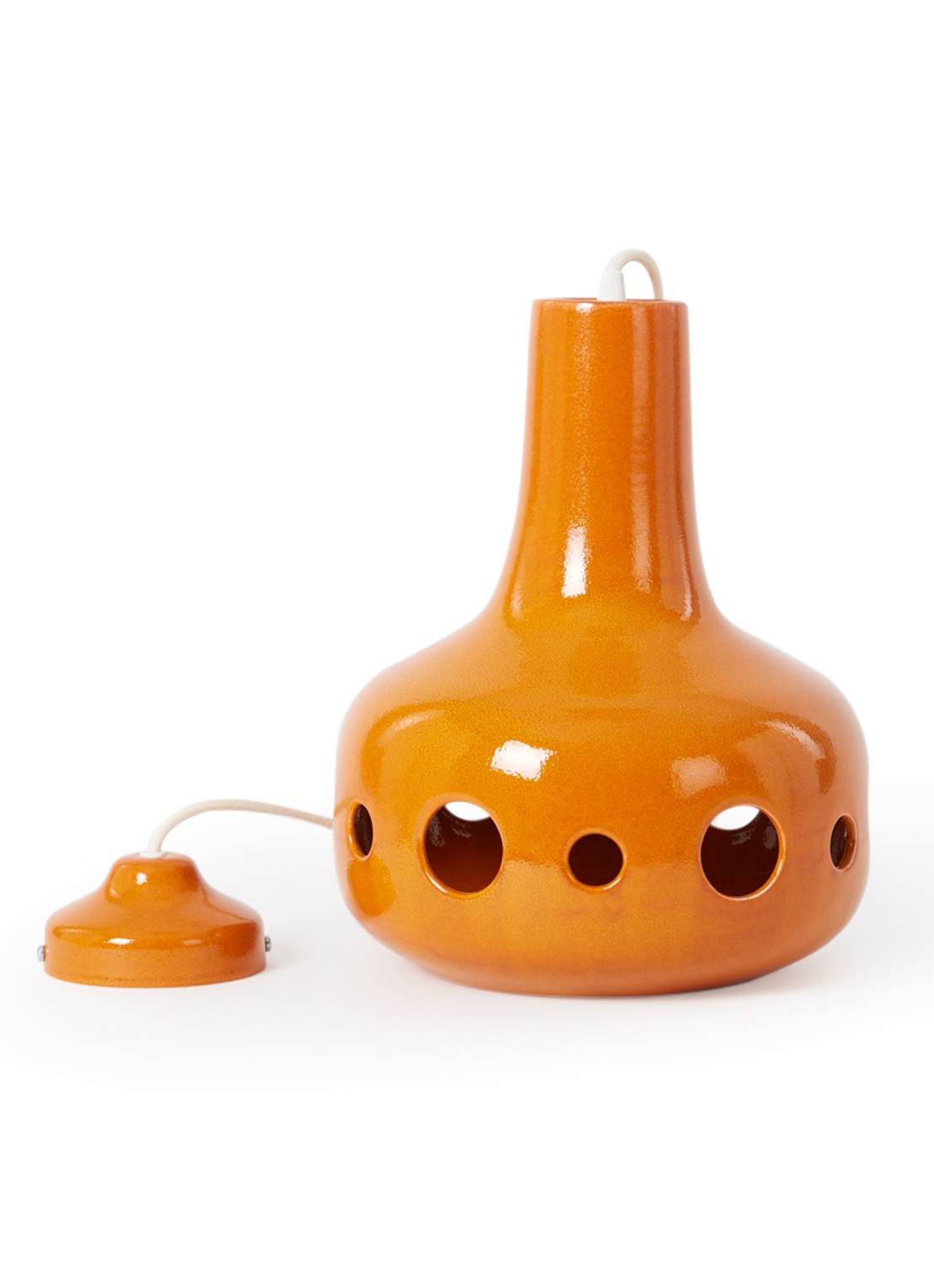 HKliving Dangle hanglamp 31,5 x ø24 cm - voorkant orange