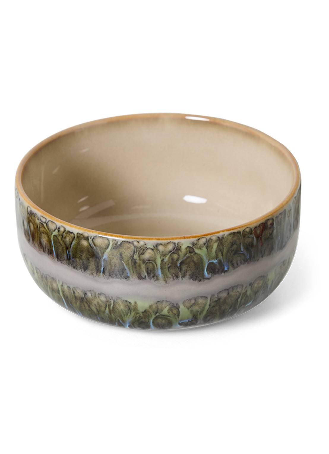 HKliving Dessert kom 12,5 cm - voorkant 2 mosgroen