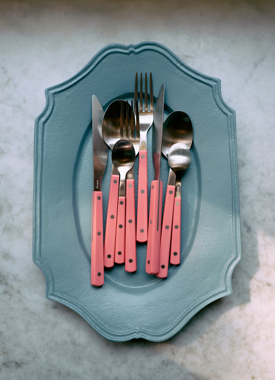 HKliving Dienblad 35,5 x 24,5 cm - achterkant 3 blauw