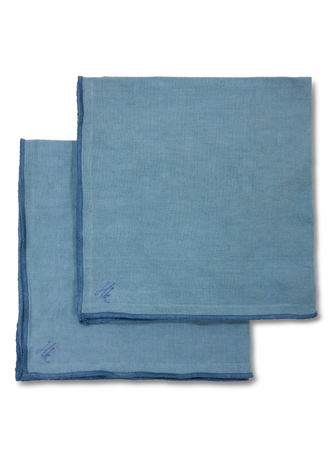 HKliving Ease servetten 50 x 50 cm set van 2 - voorkant blauw
