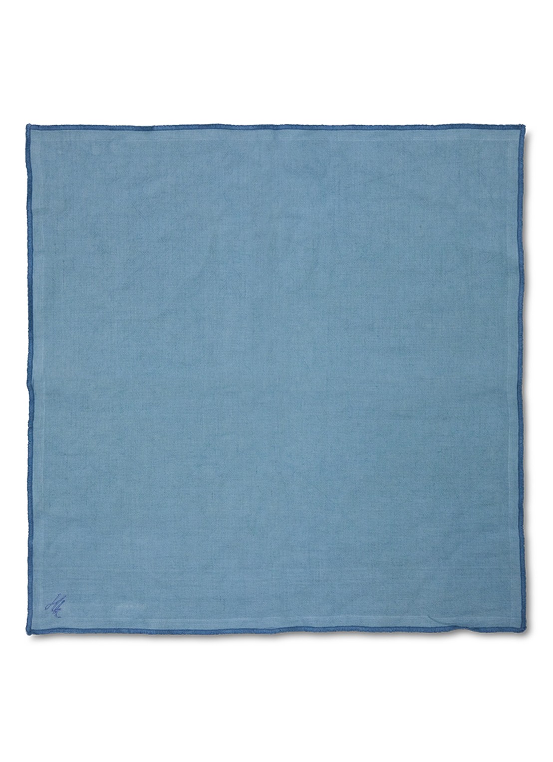 HKliving Ease servetten 50 x 50 cm set van 2 - voorkant 2 blauw