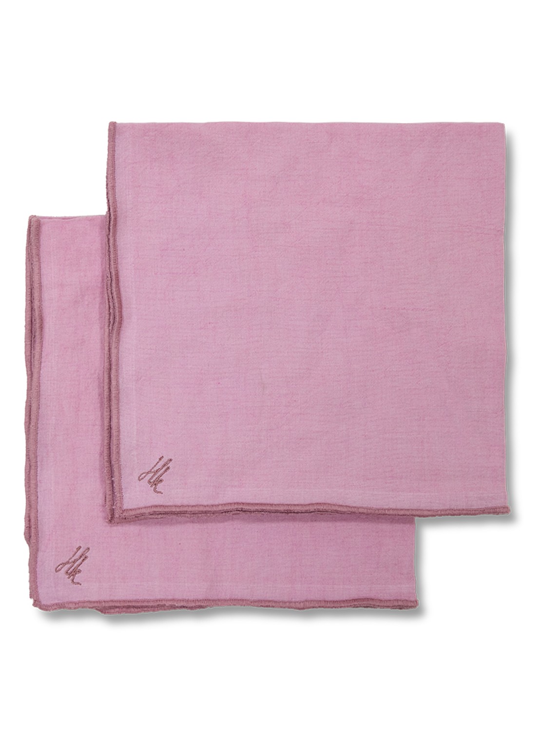 HKliving Ease servetten 50 x 50 cm set van 2 - voorkant roze
