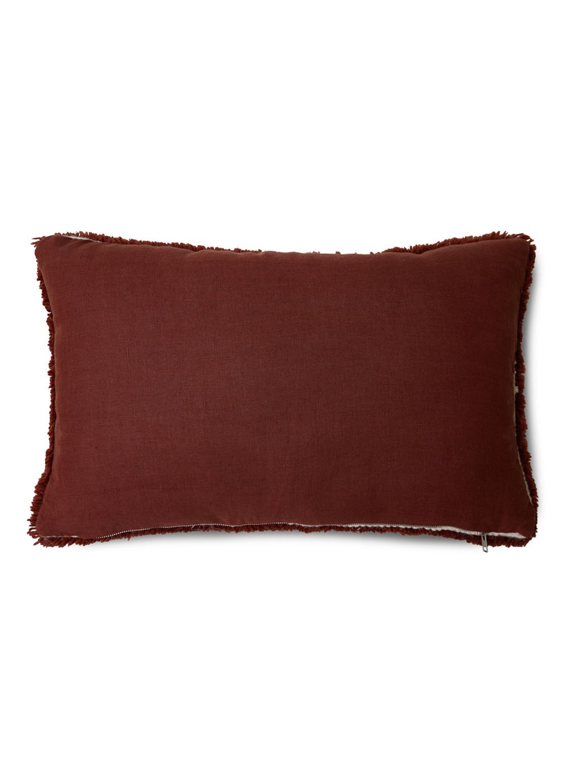 HKliving Easy sierkussen 60 x 40 cm - detail 4 bordeauxrood